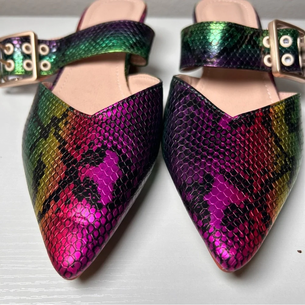 ✨Buckle Ballet Flats/Slip ons for Women European Size 38 USA size 7.5-8 NWOT‎